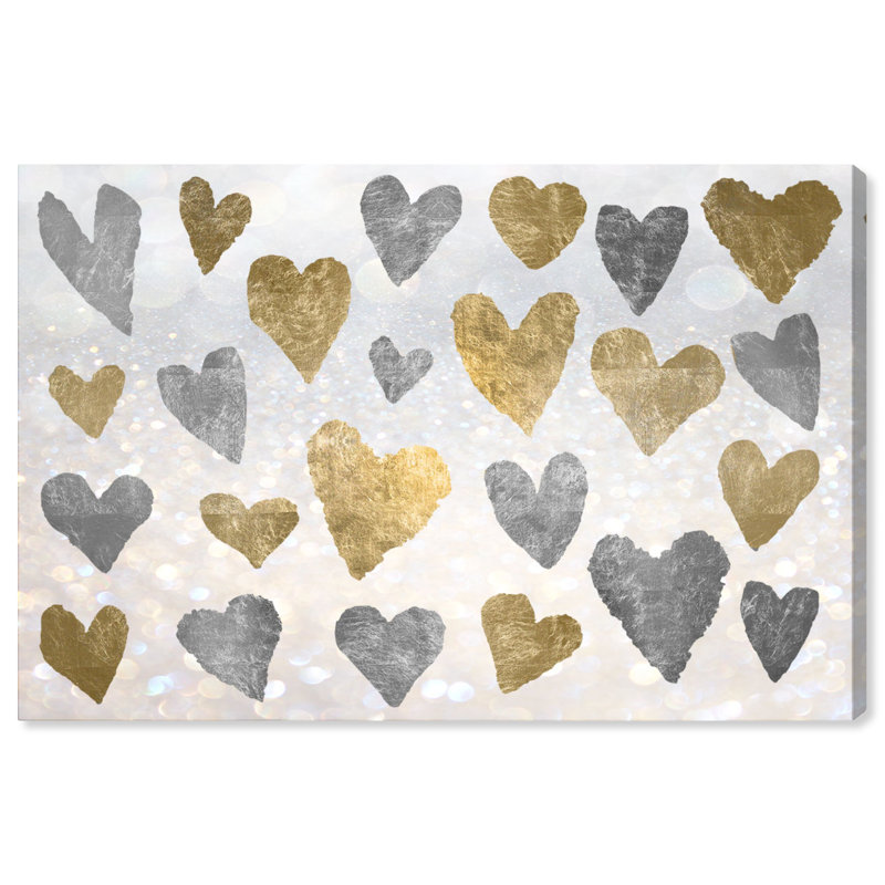 «Fashion and Glam Crazy About Your Hearts», reproduction d'impression sur toile, H 30 po x l 45 po, Toile tendue