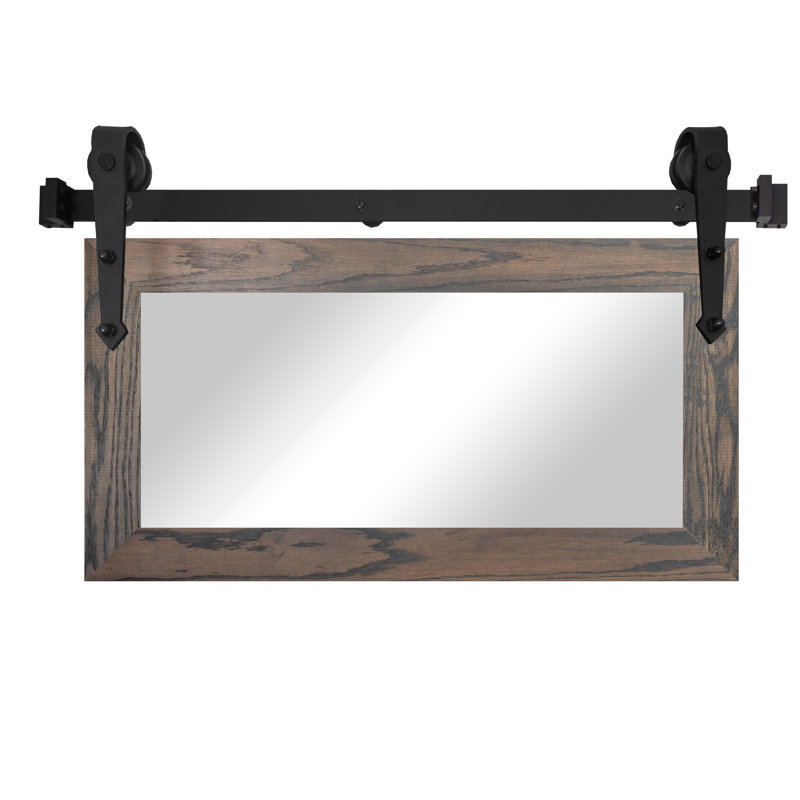 Miroir Manoil, 22 po x 33 po, Gris carbone