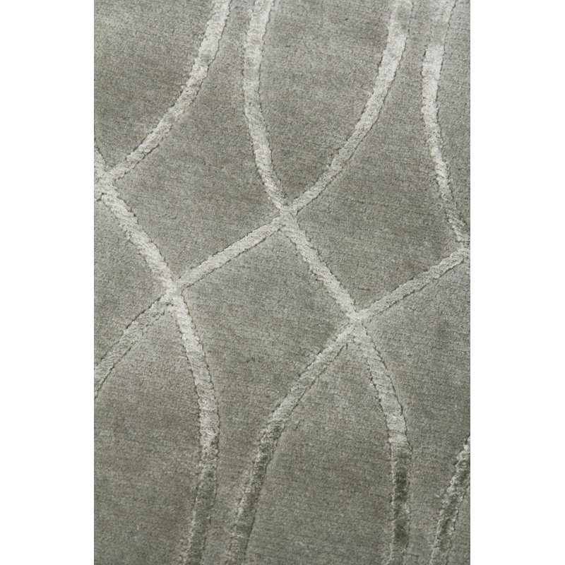 Metro Velvet hand-knotted Wool/Viscose Blue Area Rug, 14'X18'