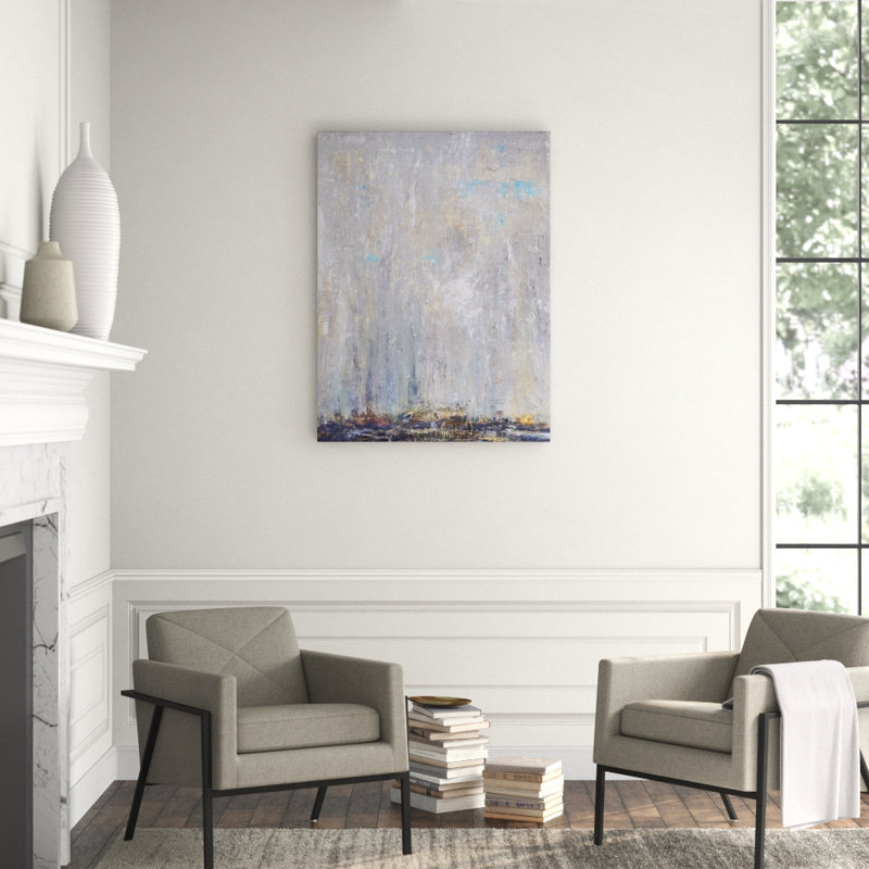 Blue Rain III by John Beard, 40" H x 30" W x 1.5" D, Wrapped Canvas