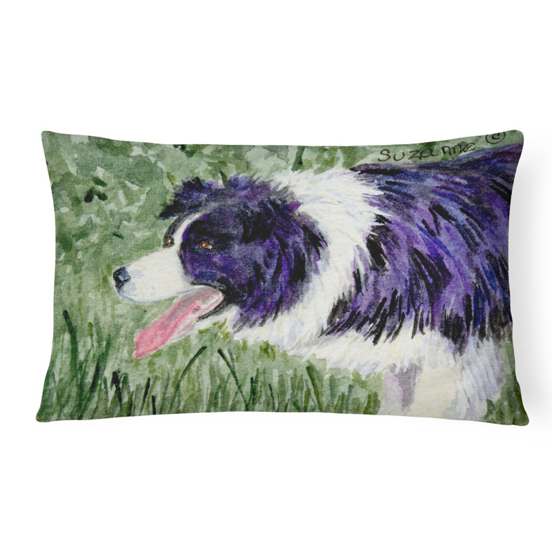 Coussin décoratif intérieur/extérieur rectangulaire border collie