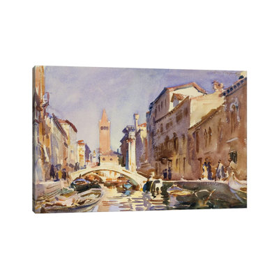 Venetian Canal, 1913 by John Singer Sargent - 1 Piece Wrapped Canvas Wall Art