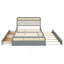 Grand lit plateforme moderne avec lit gigogne et 2 tiroirs-756450237