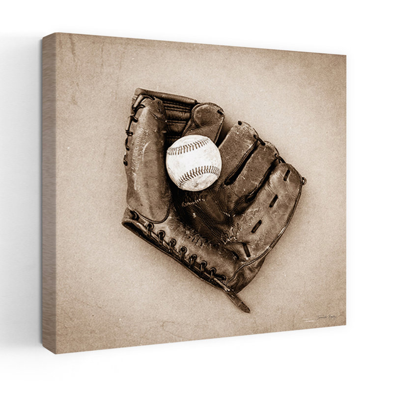 Art rétro de baseball rétro, H 36 po x l 36 po