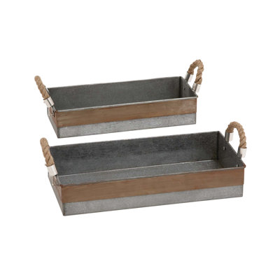Skiles Metal Tray - Set of 2