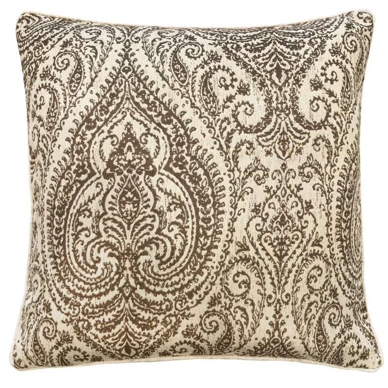 Nerys Square Pillow Cover & Insert, Mocha