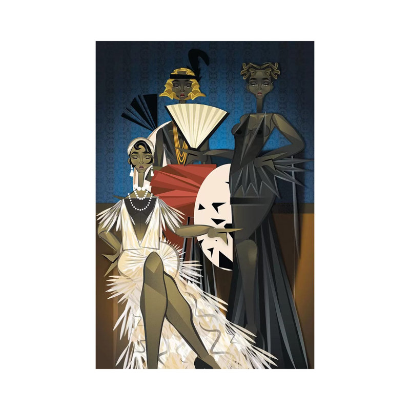 « Harlem nights » par Jaleelcampbell-impression, Toile tendue, H 40 po x l 26 po x P 1,5 po