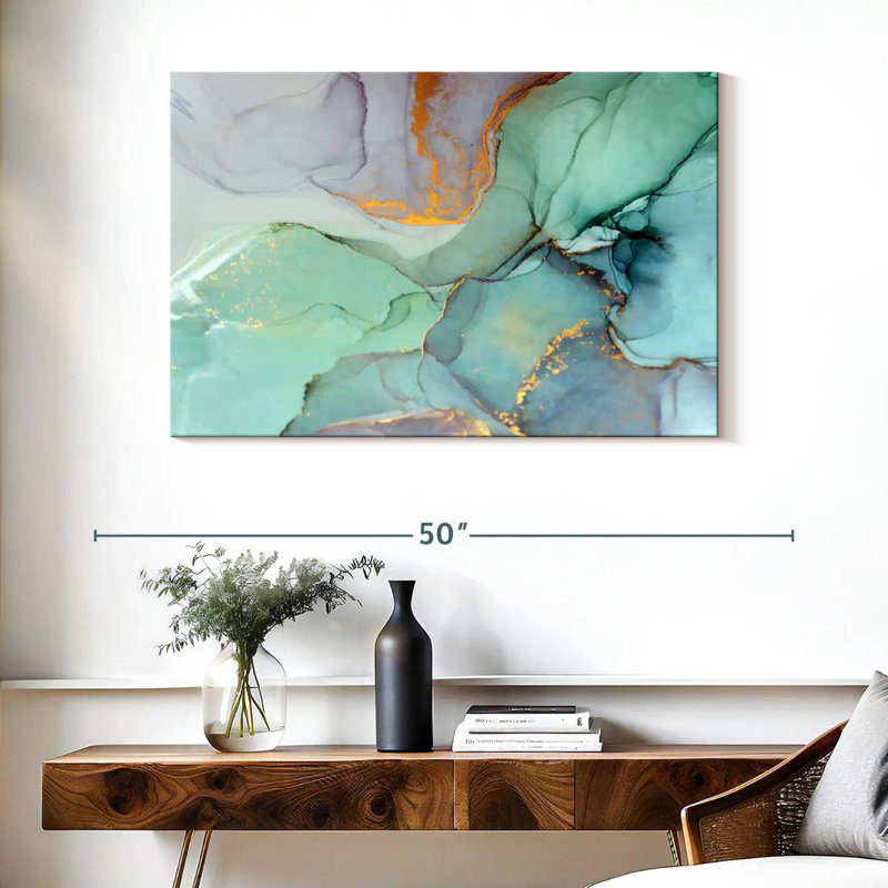 Avery Green Bronze Abstract, 26" H x 39" W