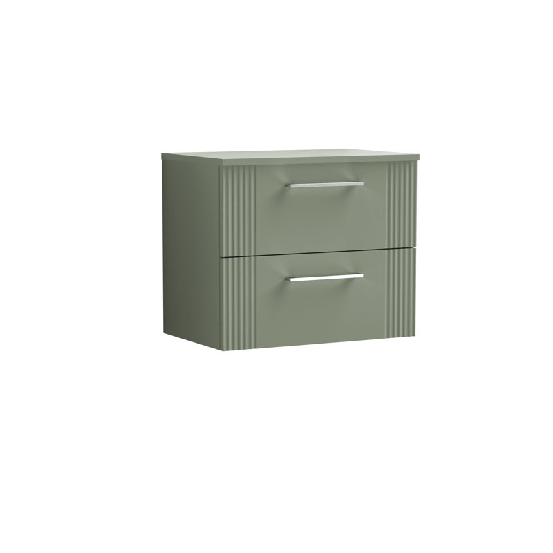 Deco 605cm Single Bathroom Vanity Base Only in Anthracite, Satin Green