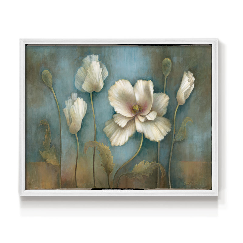 Poppy Melody -Framed Print - Restickable, H 8 po x l 10 po, Blanc