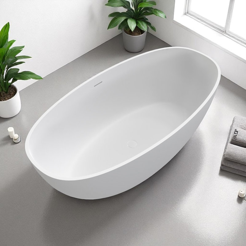 Baignoire de trempage autoportante en résine 61 po x 30 po