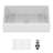 36 Inch Rectangular White Ceramic Farmhouse Kitchen Sink Fireclay Apron Front Single Bowl Sinks