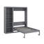 Lit escamotable double pleine grandeur avec tablettes-890313374-890313375