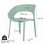 Chaise d'appoint en polypropylène Haze Green-2083451892