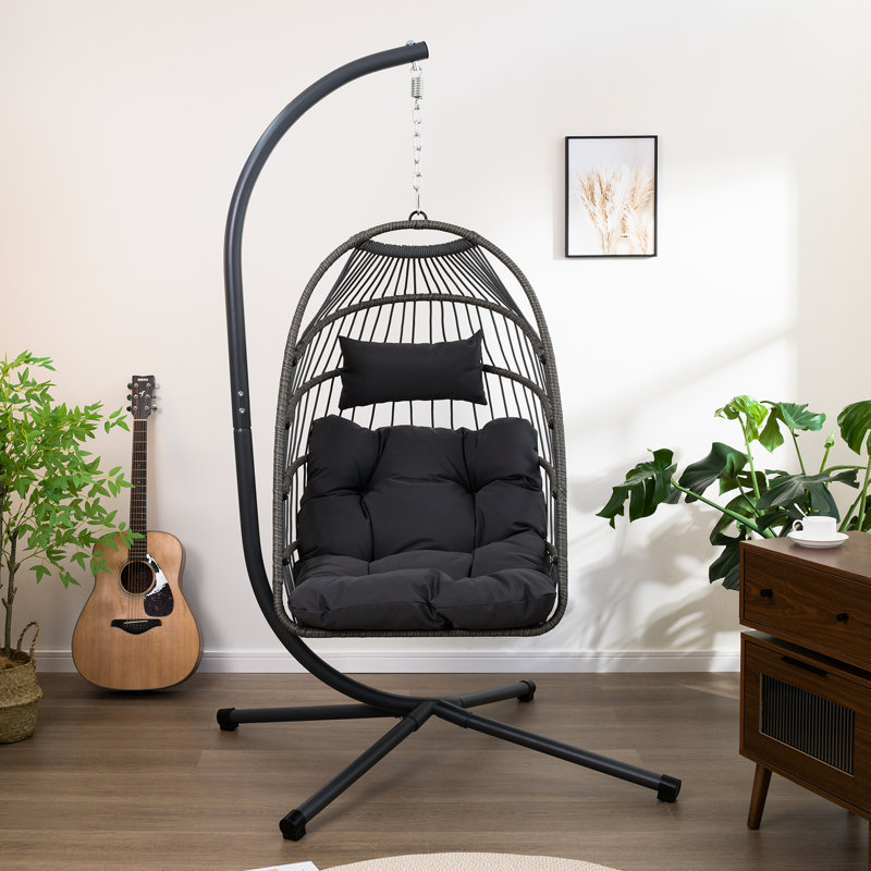 Fauteuil suspendu d'extérieur avec support