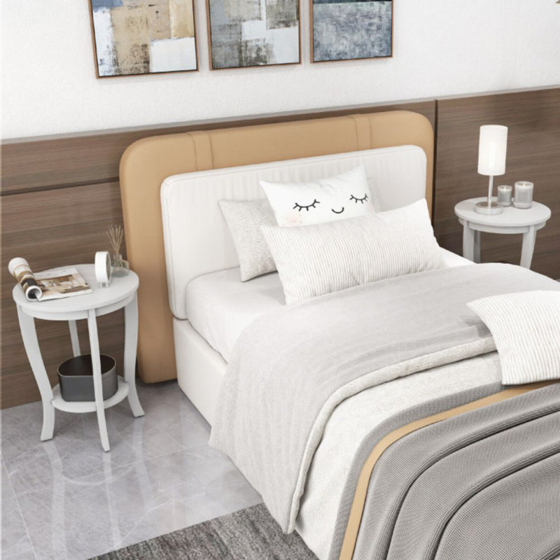 Table de bout avec rangement Nihhi, Blanc