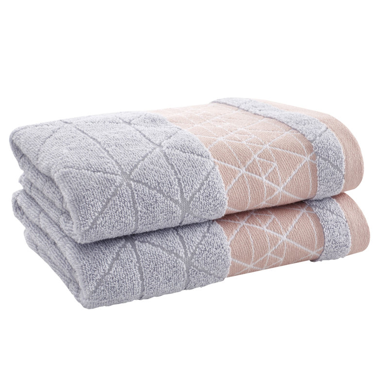 Diamond 2 Piece Hand Towel Same-Size Bale, Blush