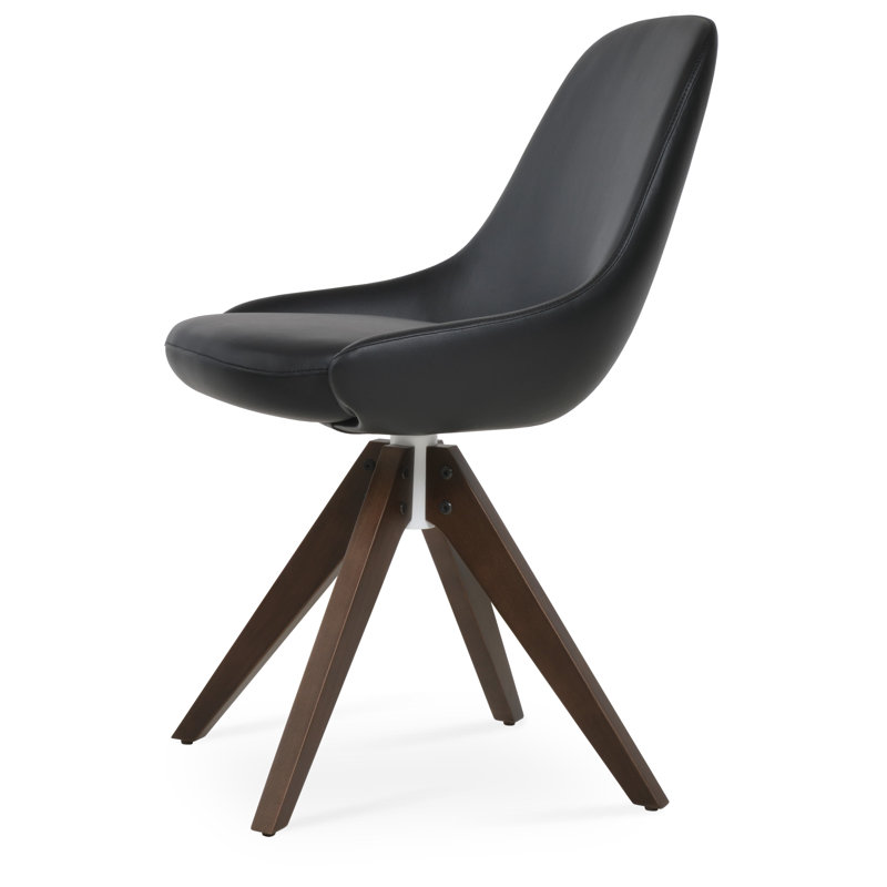 Fauteuil en bois en pyramide de regard, Noir