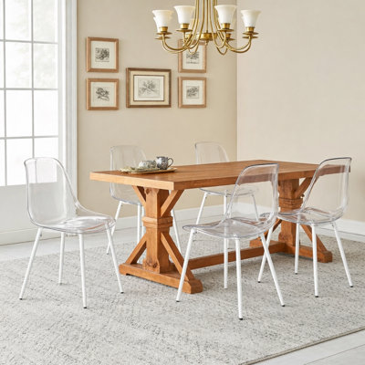 dining chair,set of 4,metal leg,plastic seat