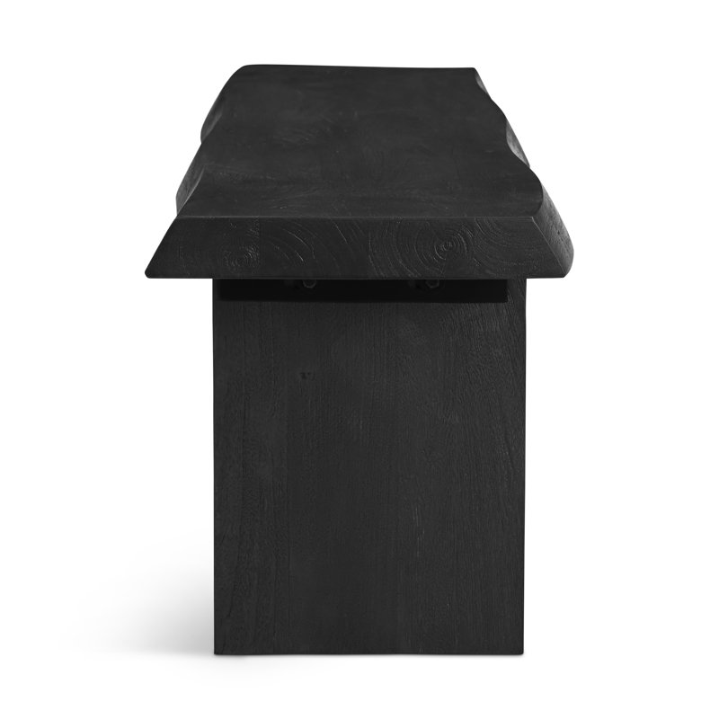 Modern Brazilian Bello Bench, 18" H x 65" W x 15" D, Ebonized