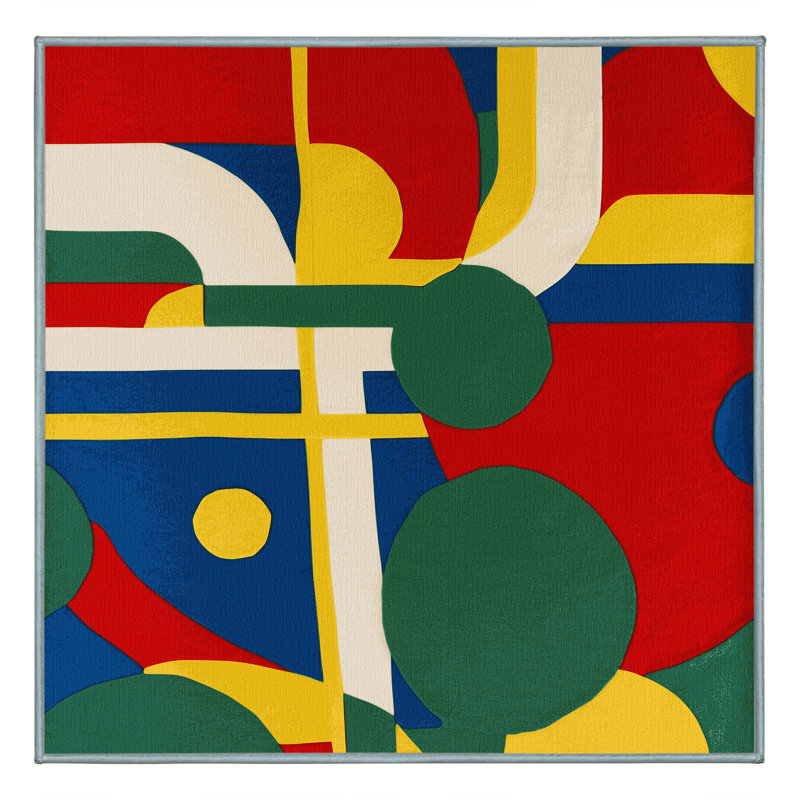 Jovial Whirl Rug, Square 4'