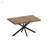 Retro Rectangular Stretch Dining Table with Antique Wood Top, Black Relief Plate, and Storage Box, Adjustable Length for Versatile Use-1675576644