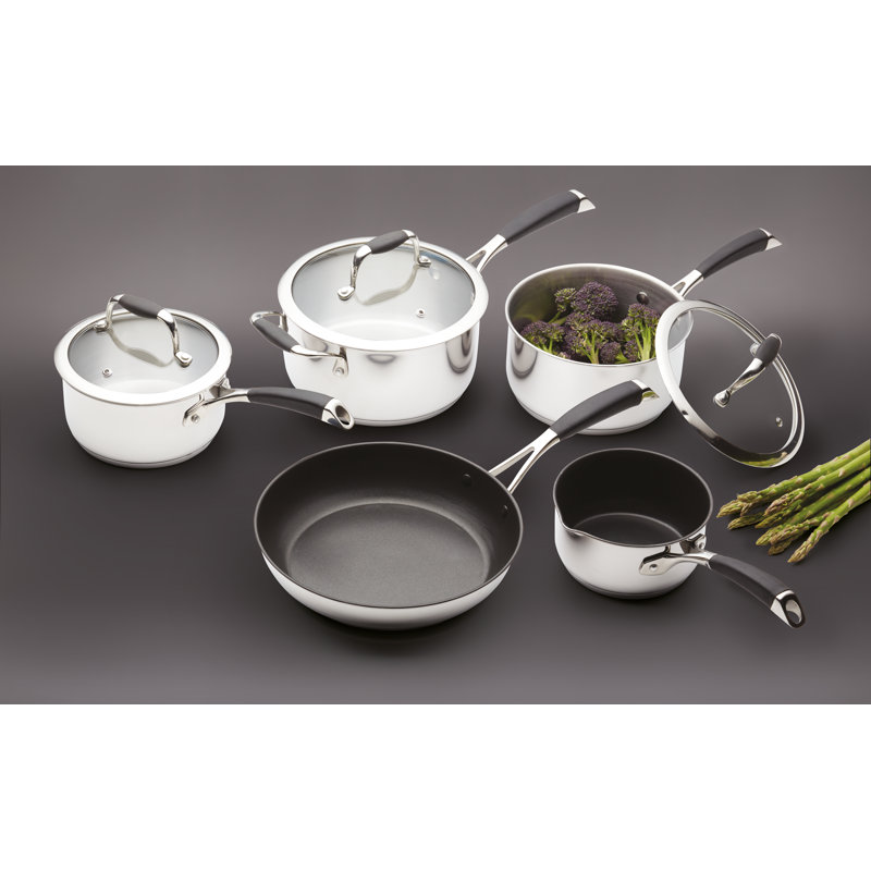 MasterClass 5 piece Pan Set with 1x Quilted Single Oven Glove