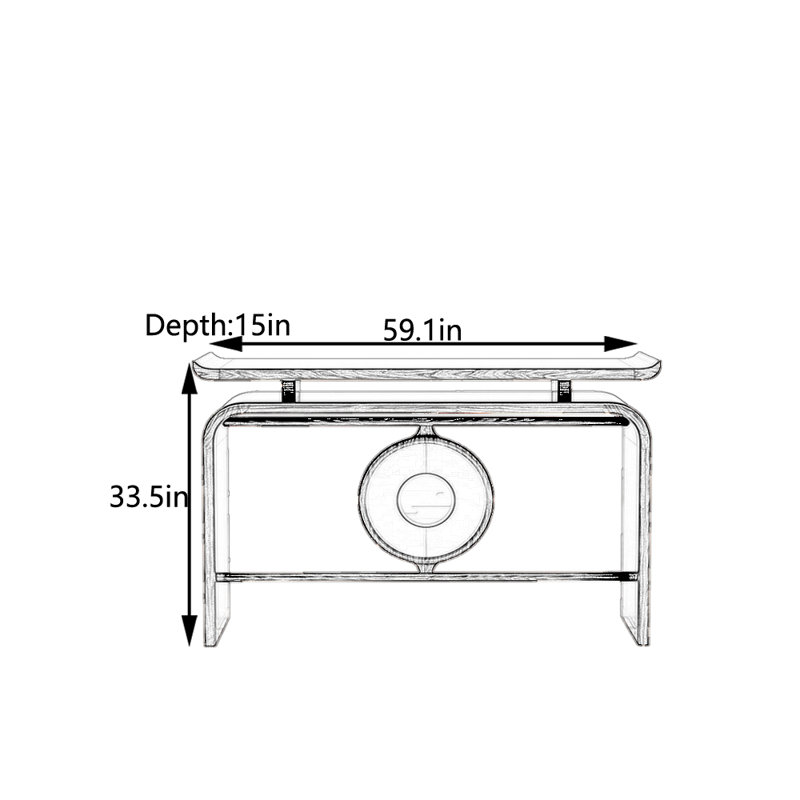 Gallion, 33.5" H x 59.1" W x 15" D