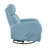 Glider Recliner Chair With Swivel Motion Blue Leather Upholstery Solid Wood Comfort Luxury Living Room Furniture 1Pc-954593462