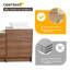 Ensemble de meuble-lavabo simple 36 po Abigial, meuble-lavabo autoportant avec plateau en céramique, 3 portes, 2 tablettes