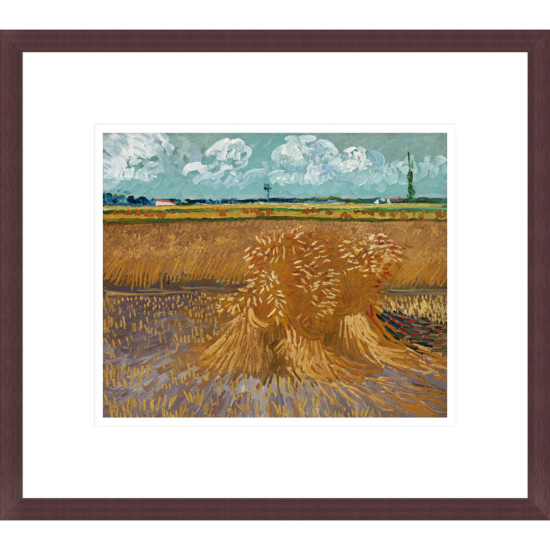 «Wheat Field» par Vincent van Gogh, impression giclée encadrée, H 13,75 po x l 15,4 po