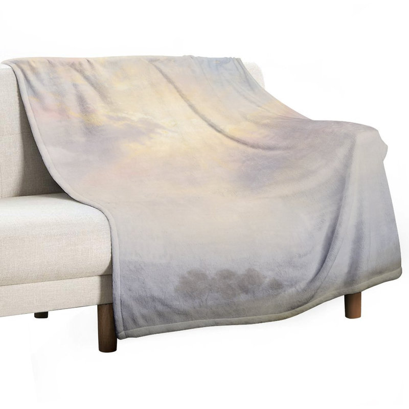Jeté en flanelle Sunrise Misty Field Luxury, 60 x 80 po