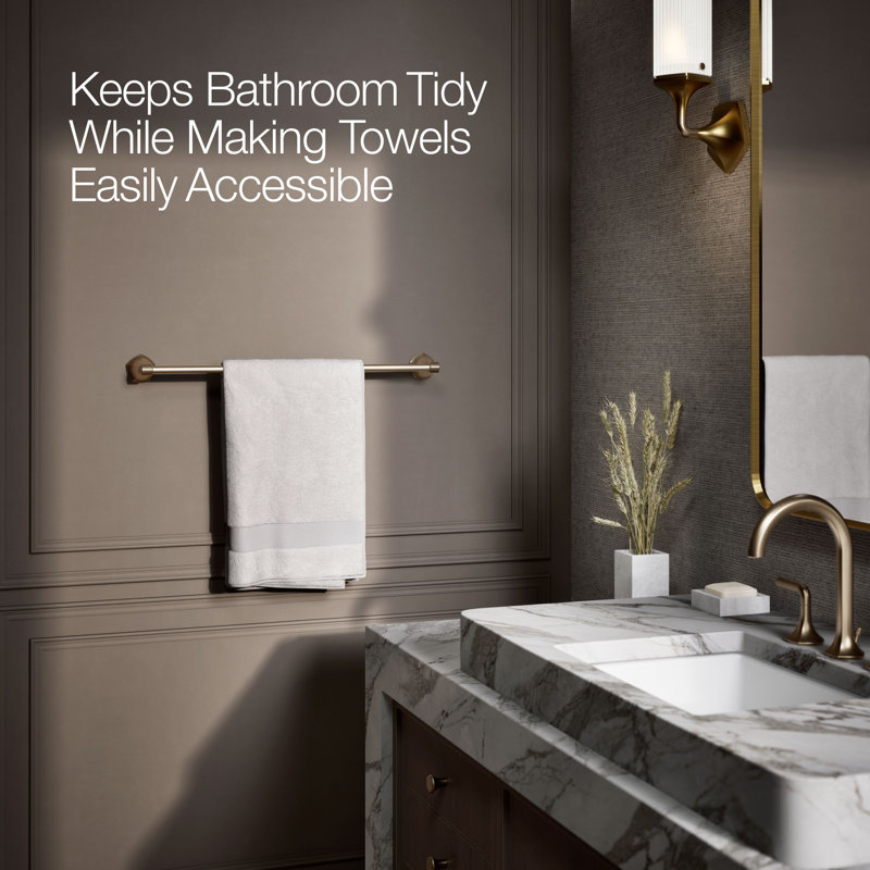 Occasion Towel Bar, 2.31" H x 24" W x 3.5" D, Vibrant Brushed Bronze