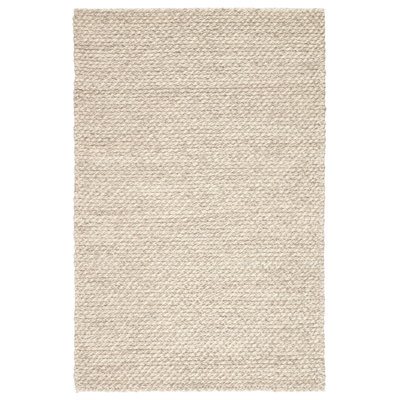 Sabha Wool Area Rug in Ivory/Gray