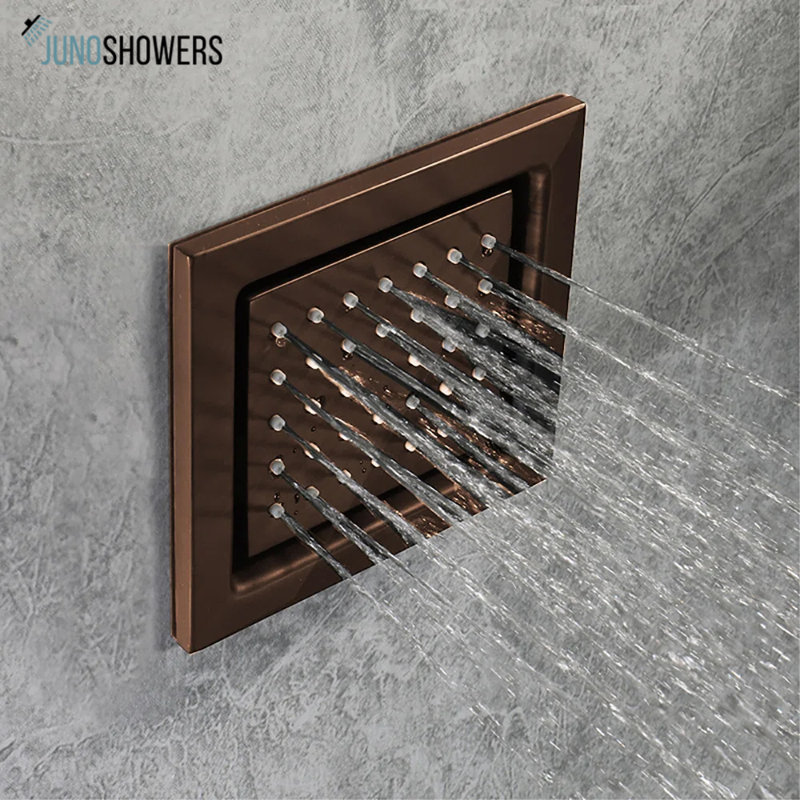 Oil-Rubbed Bronze Traditional Style Shower Set with Rain Head and Flexible Handheld Spray