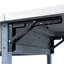 Chariot de cuisine d'extérieur 40,5 po avec abattant en acier inoxydable, tablette amovible et roulettes verrouillables à 360 ° - bleu gris, idéal pour les grillades-2074533121-2074533122