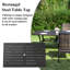 6-Person Outdoor Metal Dining Set with Cushions, Rectangular Patio Dining Table