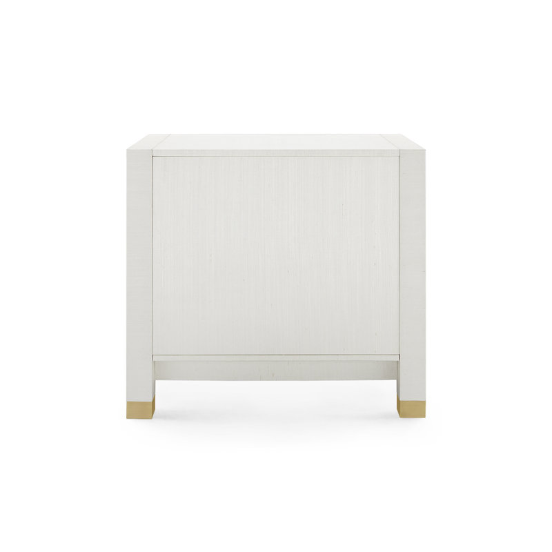 Camden 3-Drawer Side Table, Sand White