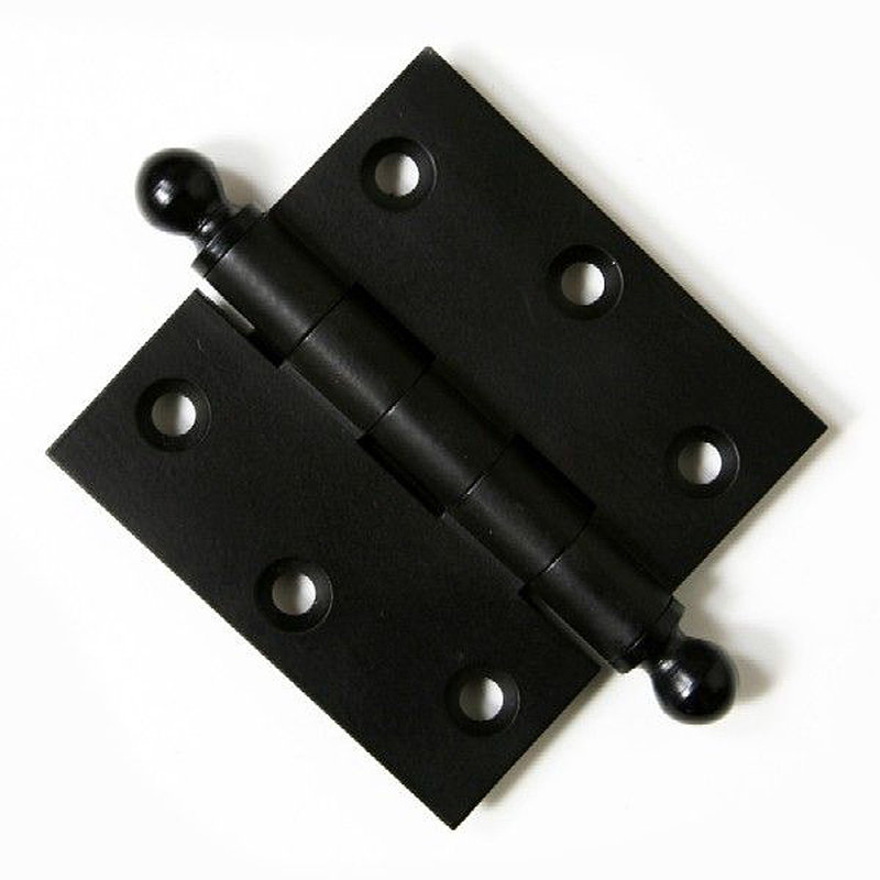 Charnière de porte simple 3 po H x 3 po, Noir mat
