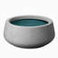 13 po Pot à fleurs rond en béton gris moyen naturel (intérieur de qualité supérieure) avec trous de drainage