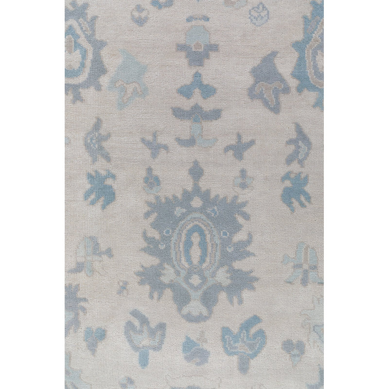 Lottie Hand Knotted Wool Abstract Area Rug, Square 12'