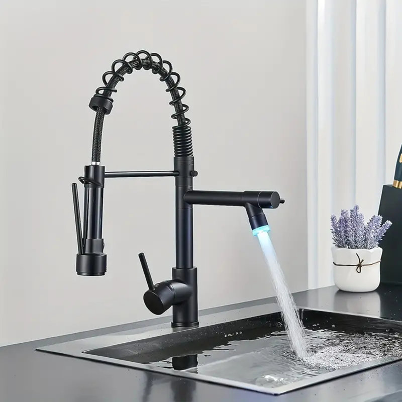 Senlesen Pull Down Kitchen Faucet, Black
