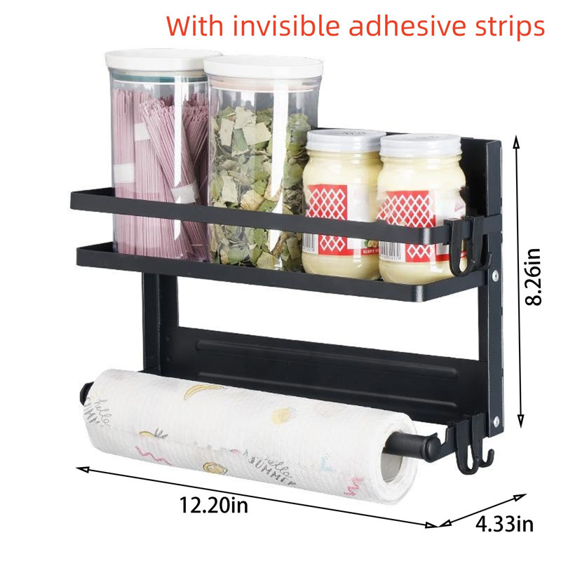 Single-Tier Foldable Wall-Mounted Refrigerator Shelf (Non-Magnetic)