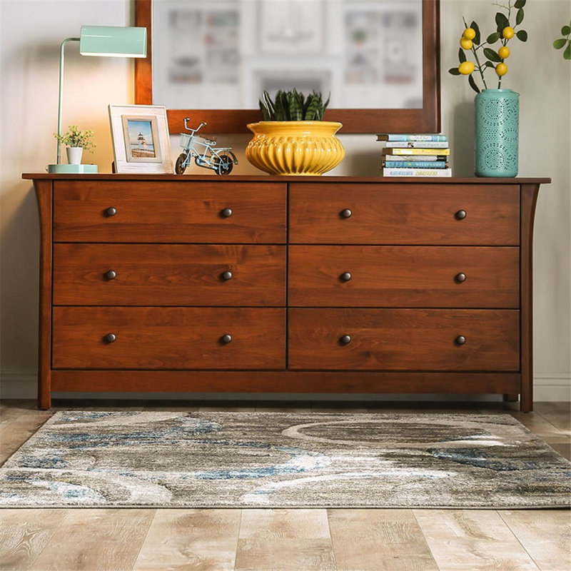 Commode standard à 6 tiroirs avec Miroir