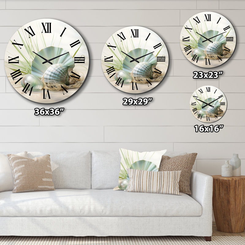 Horloge murale Clam Underwater Serenity, Petit