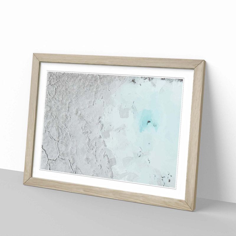 With Your Memories in Abstract - Picture Frame Painting Print, 40cm H x 60cm W x 2cm D, Oak