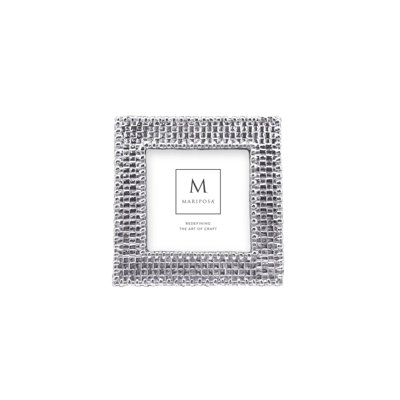 Palmy Nights Silver Metal Embossed Picture Frame