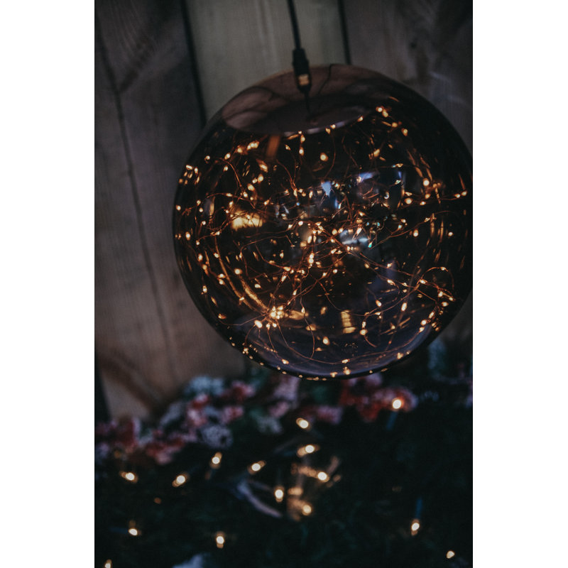 30cm Lighted Bauble, Copper