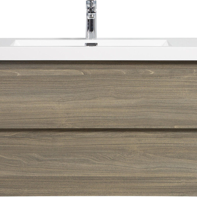 Wall Mounted Bathroom Vanity, Grey