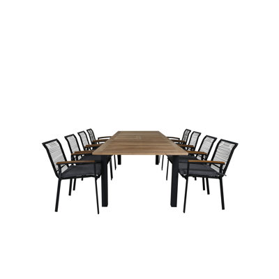 Bueford 8 -Person Solid Wood Dining Set